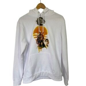Star Wars Mandalorian Hoodie Mens Small White Grogu Graphic XS Sweatshirt NWT